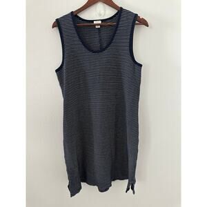 J. Crew Blue & White Striped Midi Tank Dress Size Small